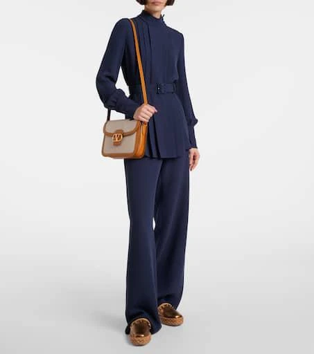 Valentino Rockstud metallic leather espadrilles 3