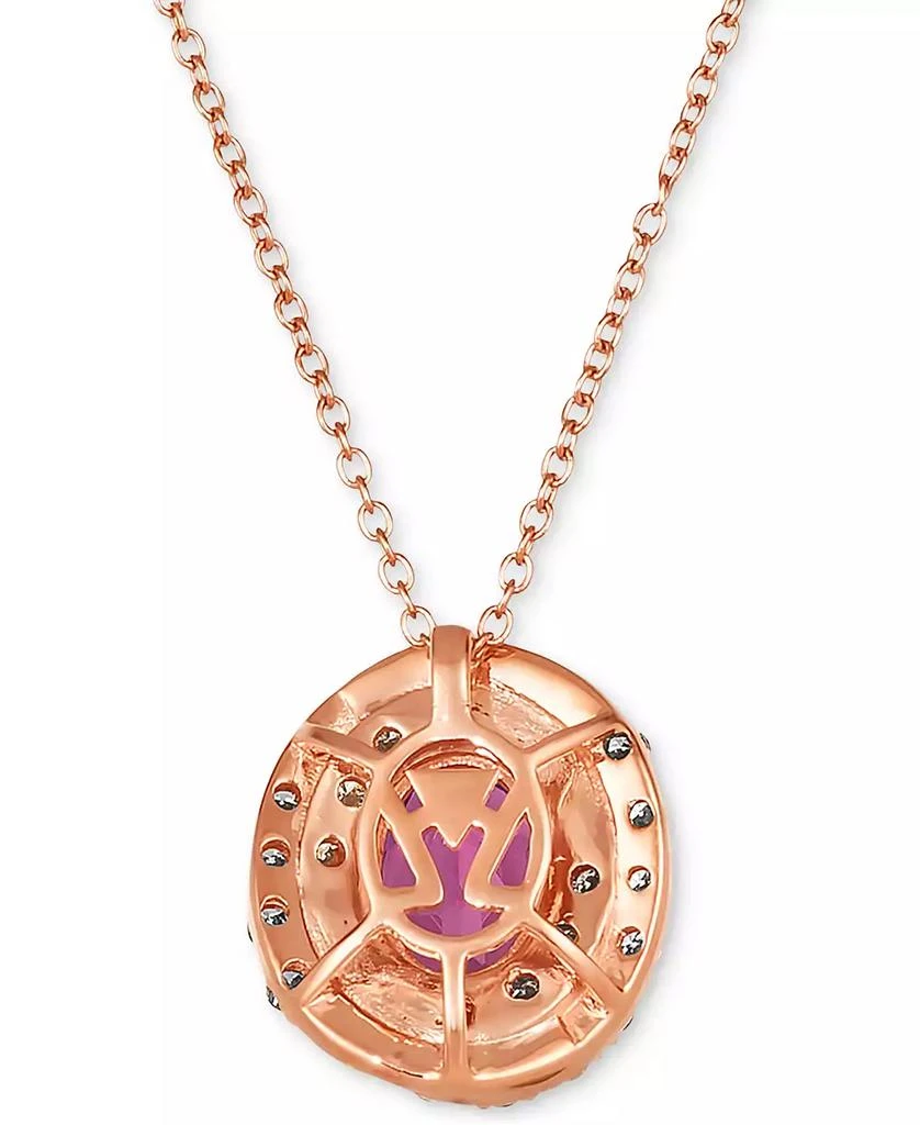 Le Vian Raspberry Rhodolite (1-3/8 ct. t.w.) 
Diamond (1/3 ct. t.w.) Adjustable 20" Pendant Necklace in 14k Rose Gold 3