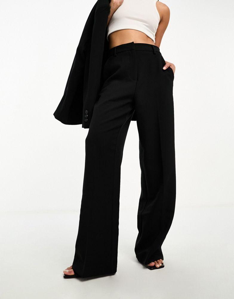 Y.A.S. YAS tailored wide leg trouser co-ord in black - BLACK