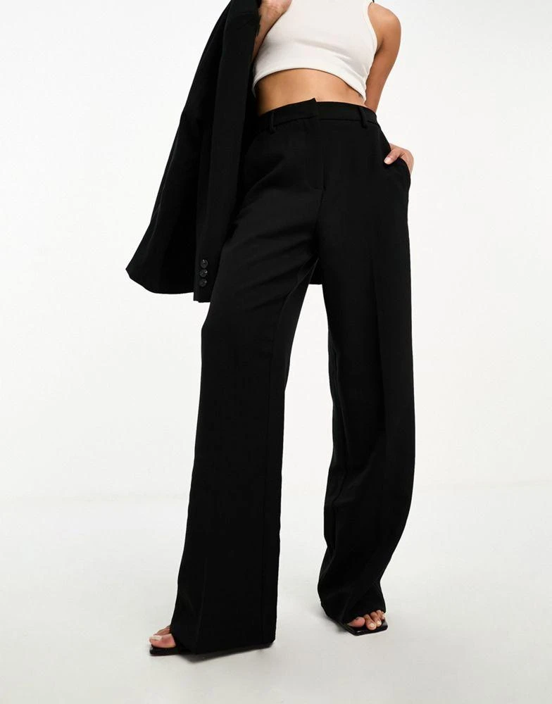 Y.A.S. YAS tailored wide leg trouser co-ord in black - BLACK 1