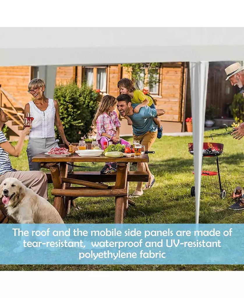 SUGIFT 10 x 30 Feet Canopy Tent with 5 Removable Sidewalls for Party Wedding 6