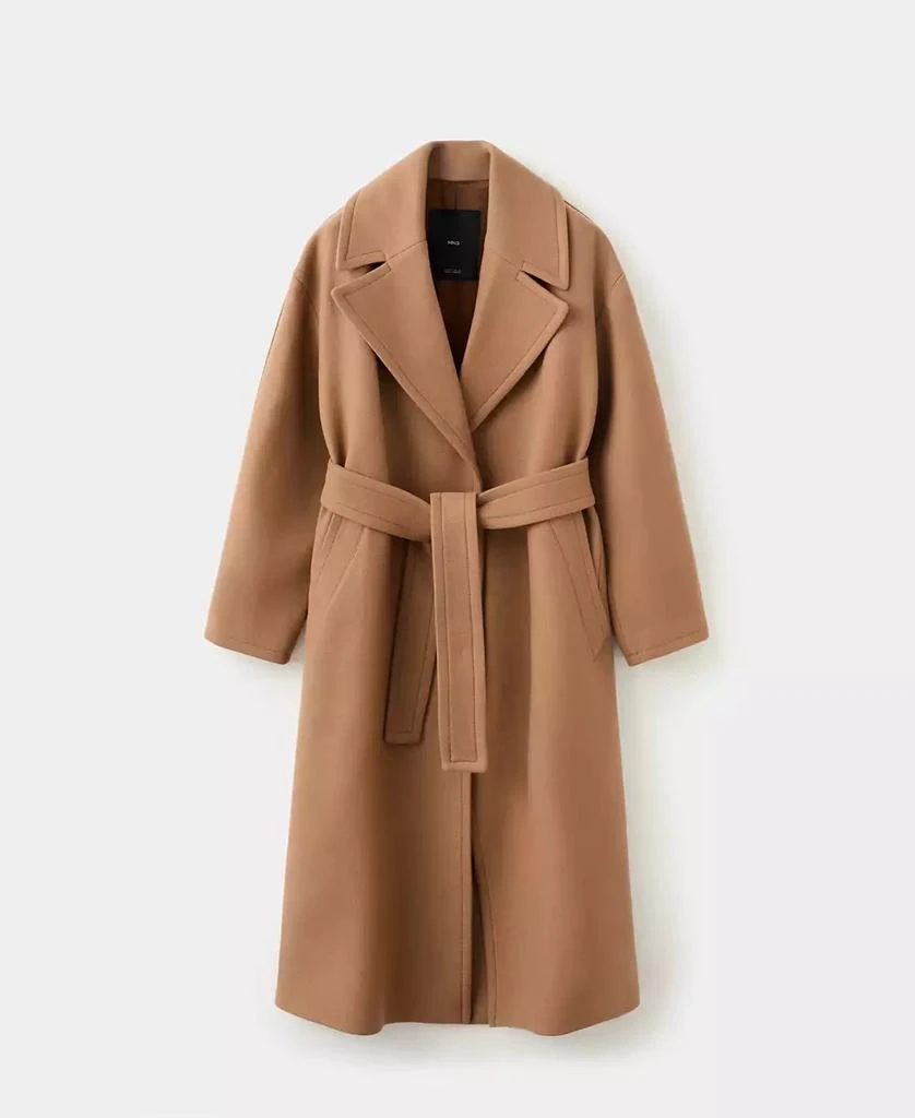 Mango Women
s Belted Manteco Wool Coat 2