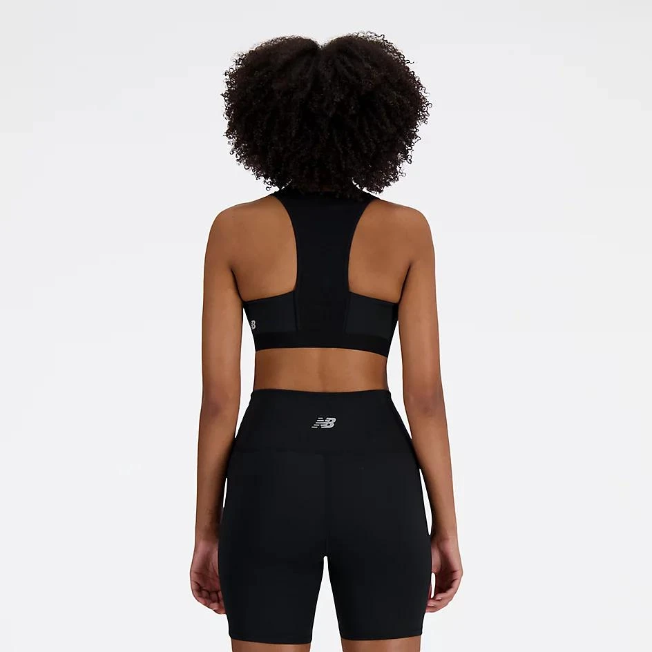 New Balance NB Sleek Medium Support Pocket Zip Front Bra 5