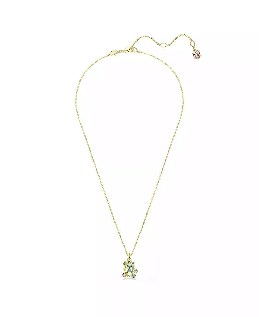 Swarovski Gema Gold-Tone Plated, Mixed Cuts, Multicolored Pendant Necklace 2