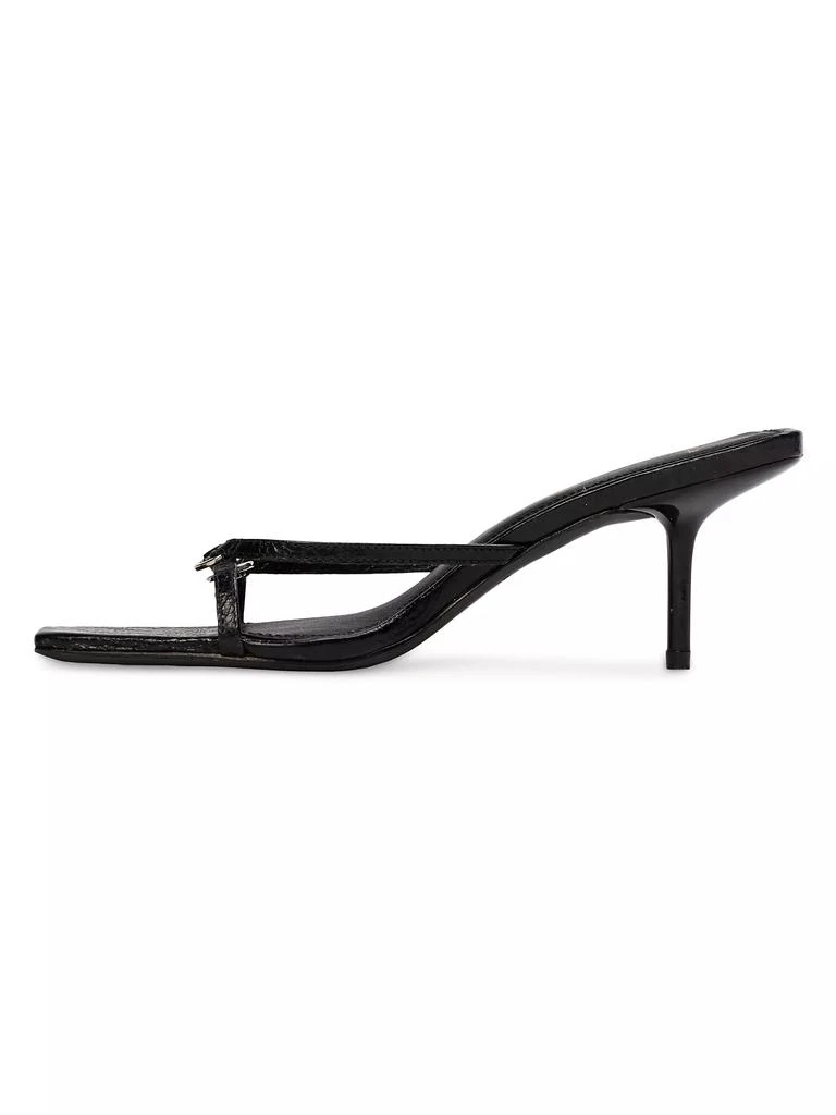 Black Suede Studio Frankie 65MM Mid Heel Sandals 5