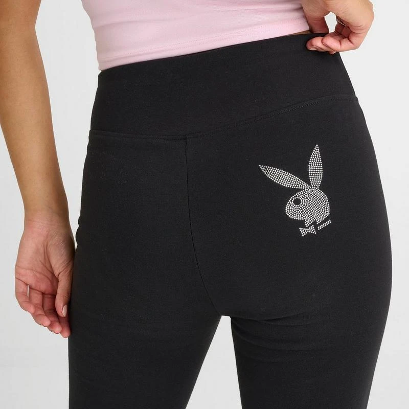 Playboy Women
s Playboy Bunny Rhinestone Flare Pants 6