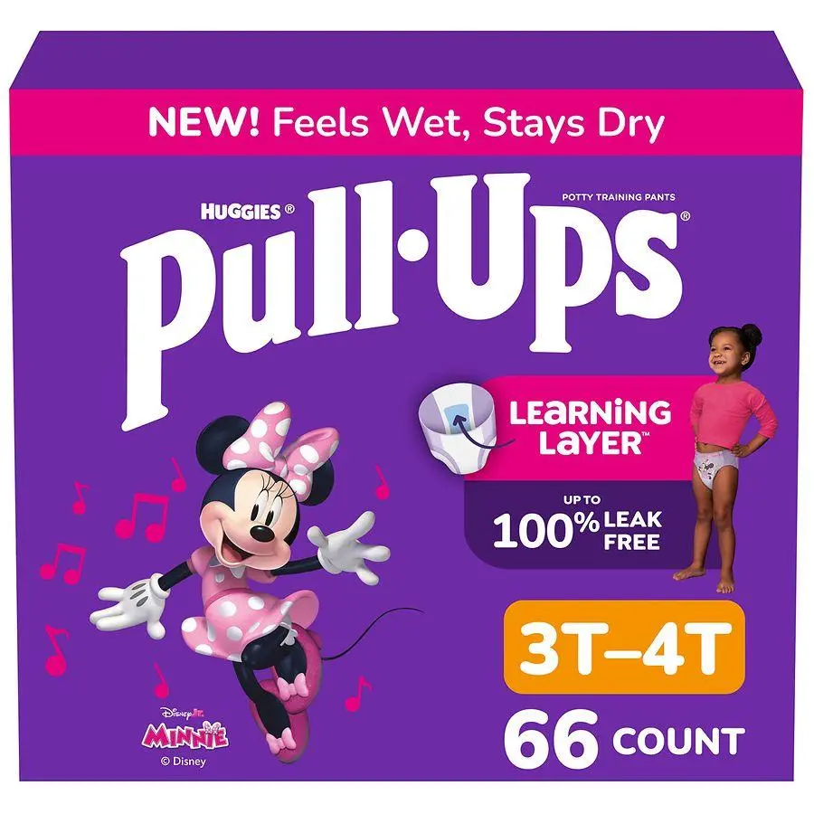 Huggies Pull-Ups Girls' Potty Training Pants 3T-4T (32-40 lbs)