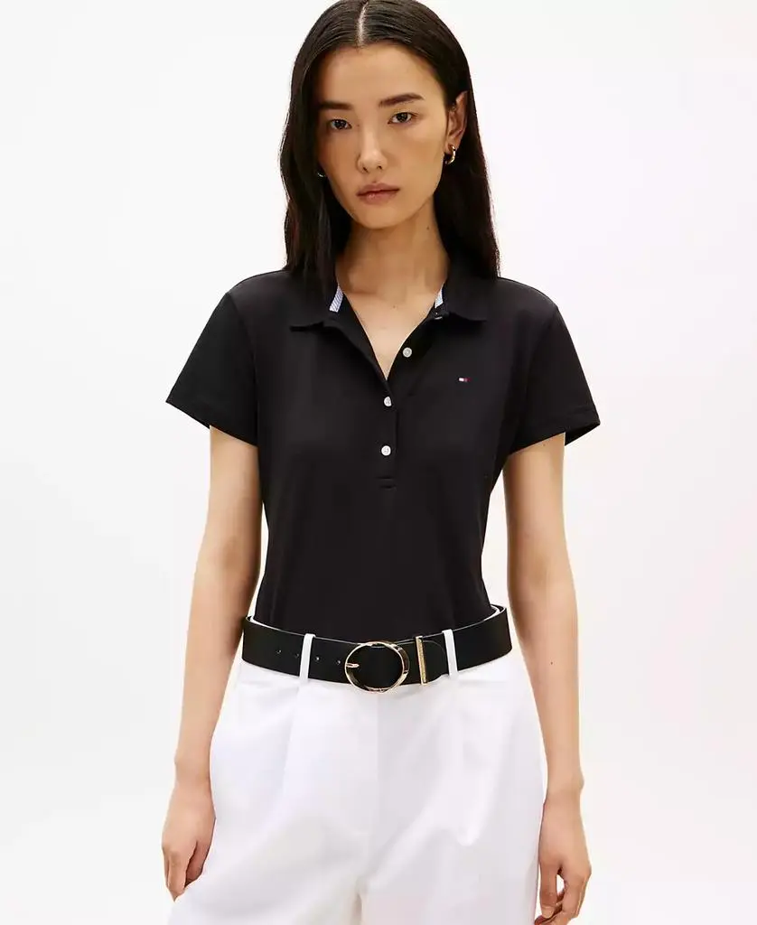 Tommy Hilfiger Women's Classic Pique Short-Sleeve Polo T-Shirt