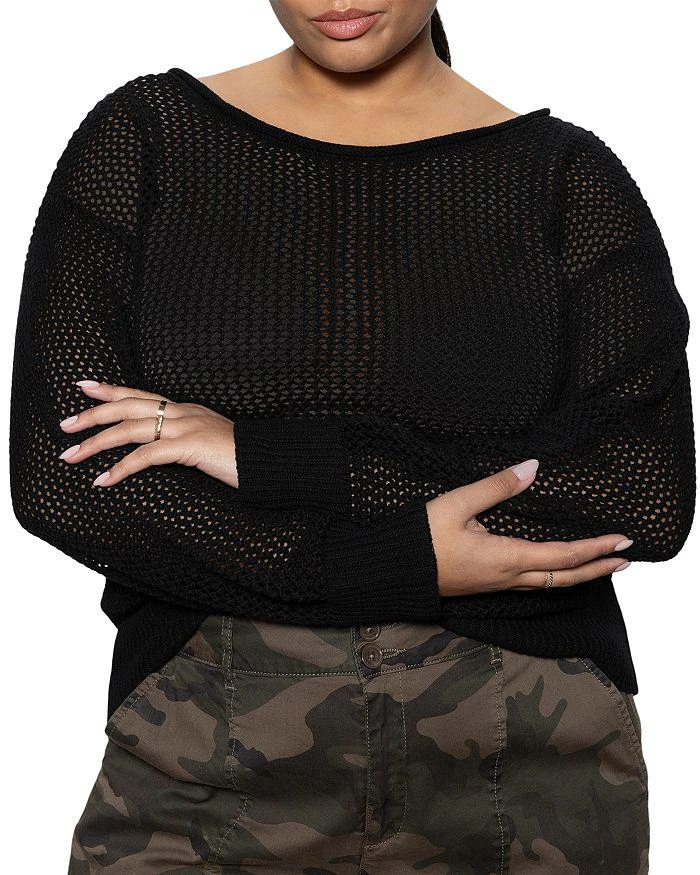 Sanctuary Plus Open Knit Sweater 1
