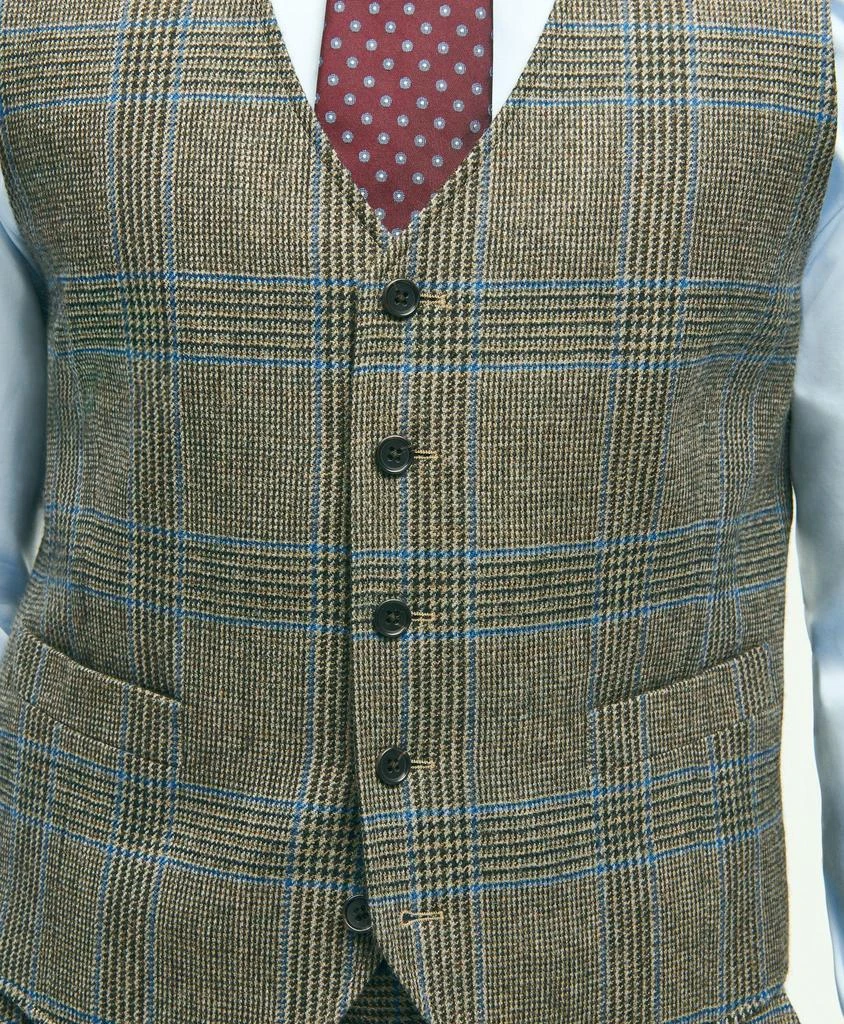 Brooks Brothers Wool Twill Prince Of Wales Checked Suit Vest 4