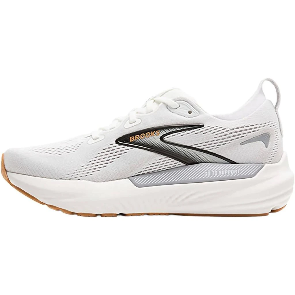 Brooks Women
s Glycerin Gts 22 Running Shoe In White/grey/black 2