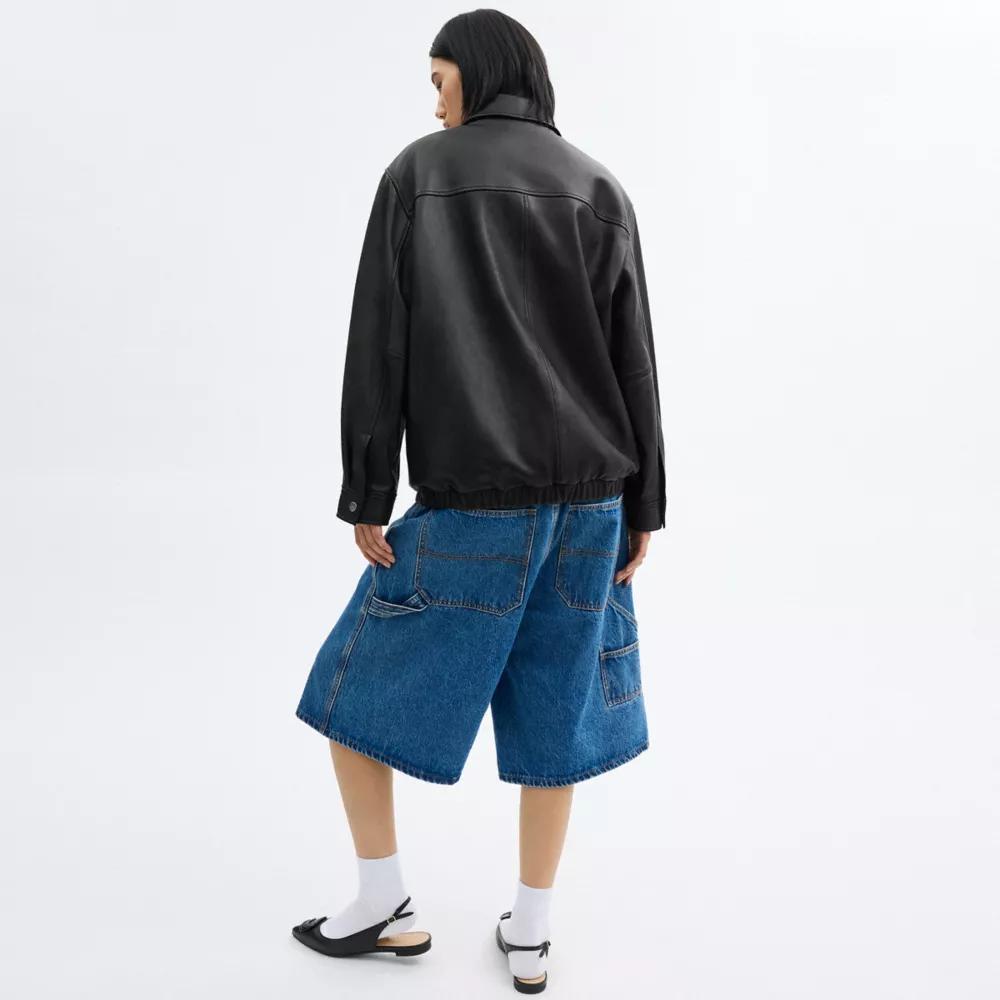 Coach Oversized Leather Jacket - Jackets - BeyondStyle Coach Oversized Leather Jacket - Jackets - BeyondStyle