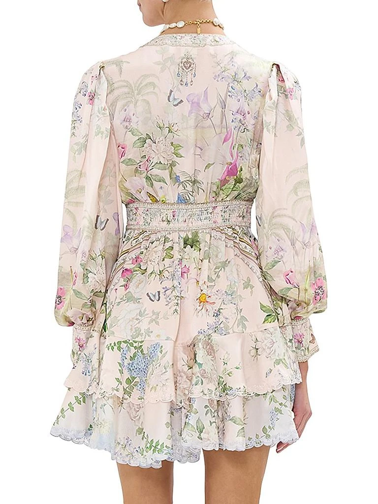 Camilla ​Floral Silk A-Line Minidress 6