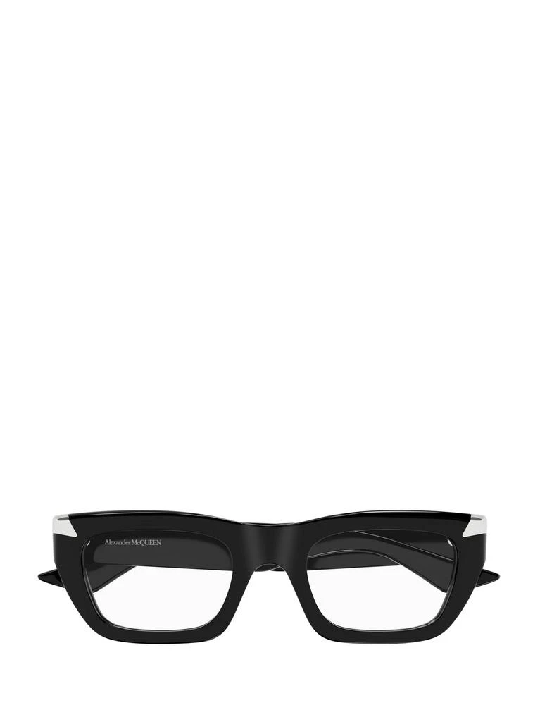 Alexander McQueen Eyewear Alexander McQueen Eyewear Rectangle Frame Glasses 1