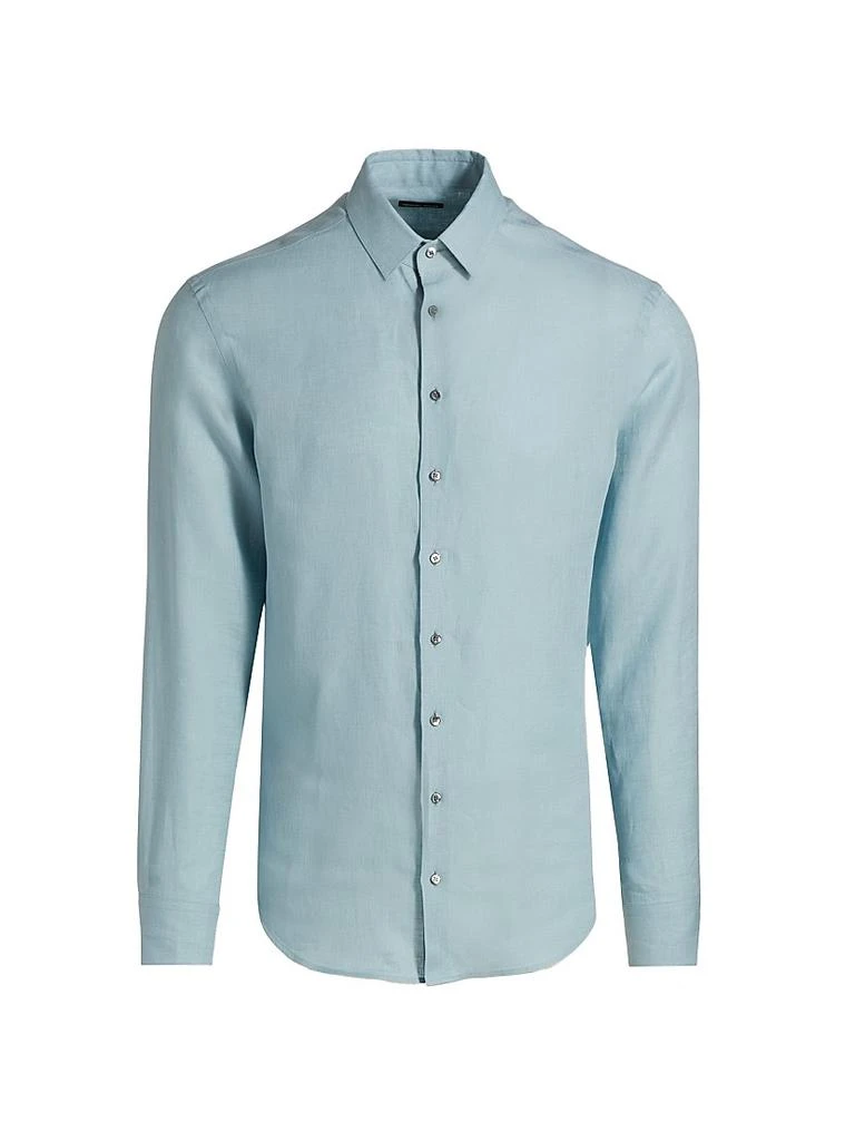 Giorgio Armani Linen Button-Front Shirt 1