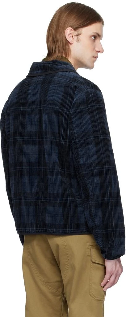 RRL Navy Plaid-Print Corduroy Jacket 3