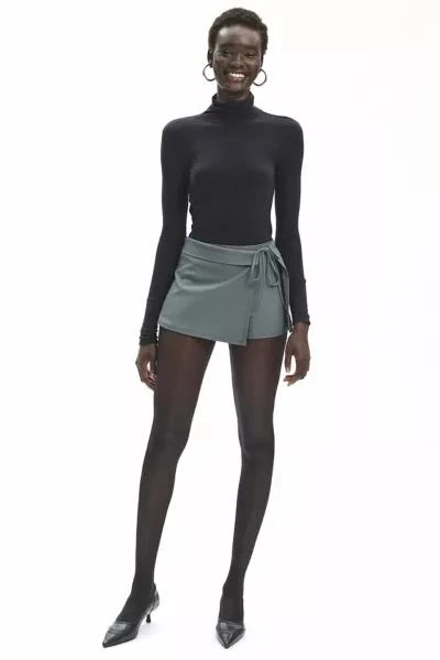 BDG BDG Bengaline Wrap Tie-Front Micro Skort 3