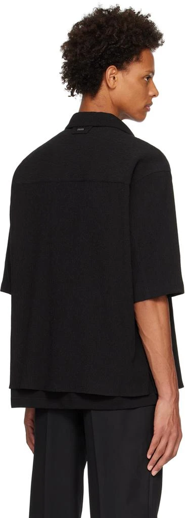Solid Homme Black Spread Collar Shirt 3
