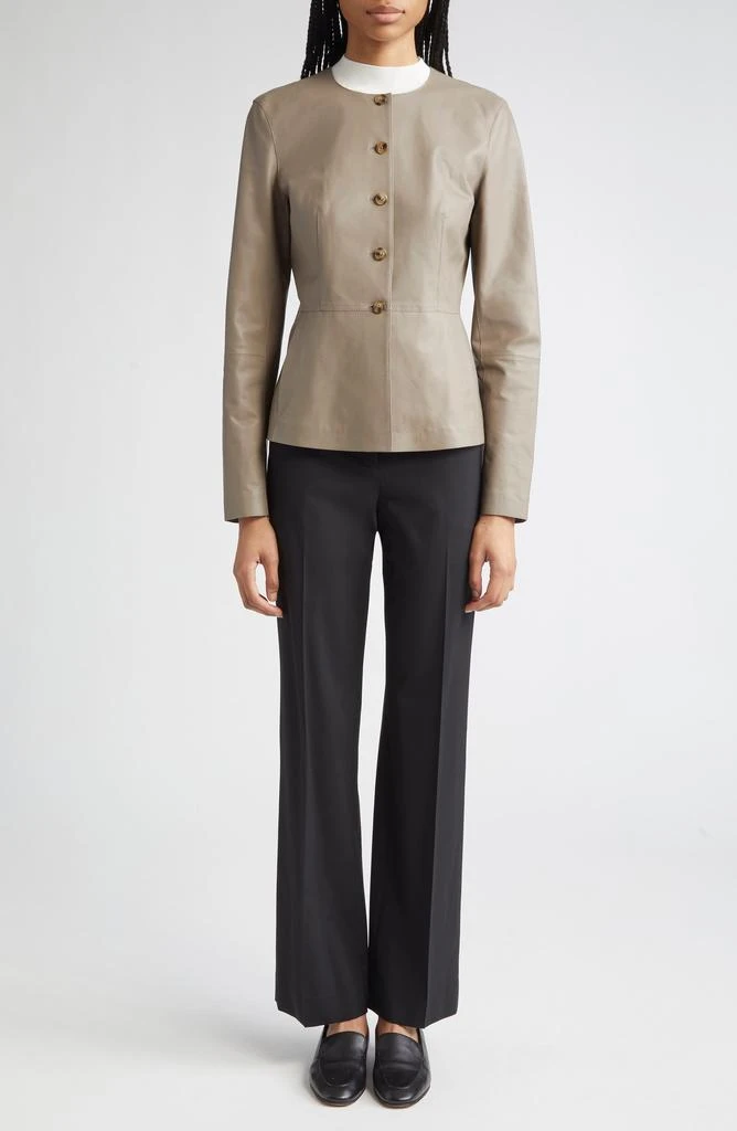 Lafayette 148 New York Irving Straight Leg Stretch Wool Pants 2