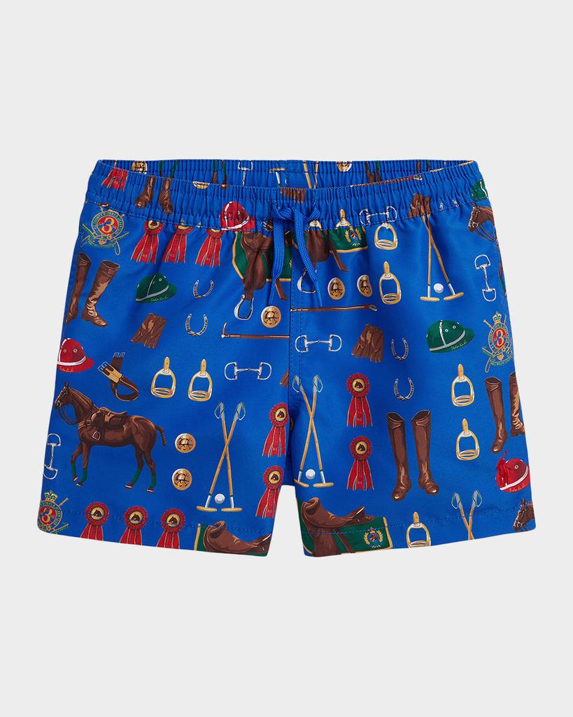 Ralph Lauren Boy's Traveler Big Pony Swim Trunks, Size 2-7