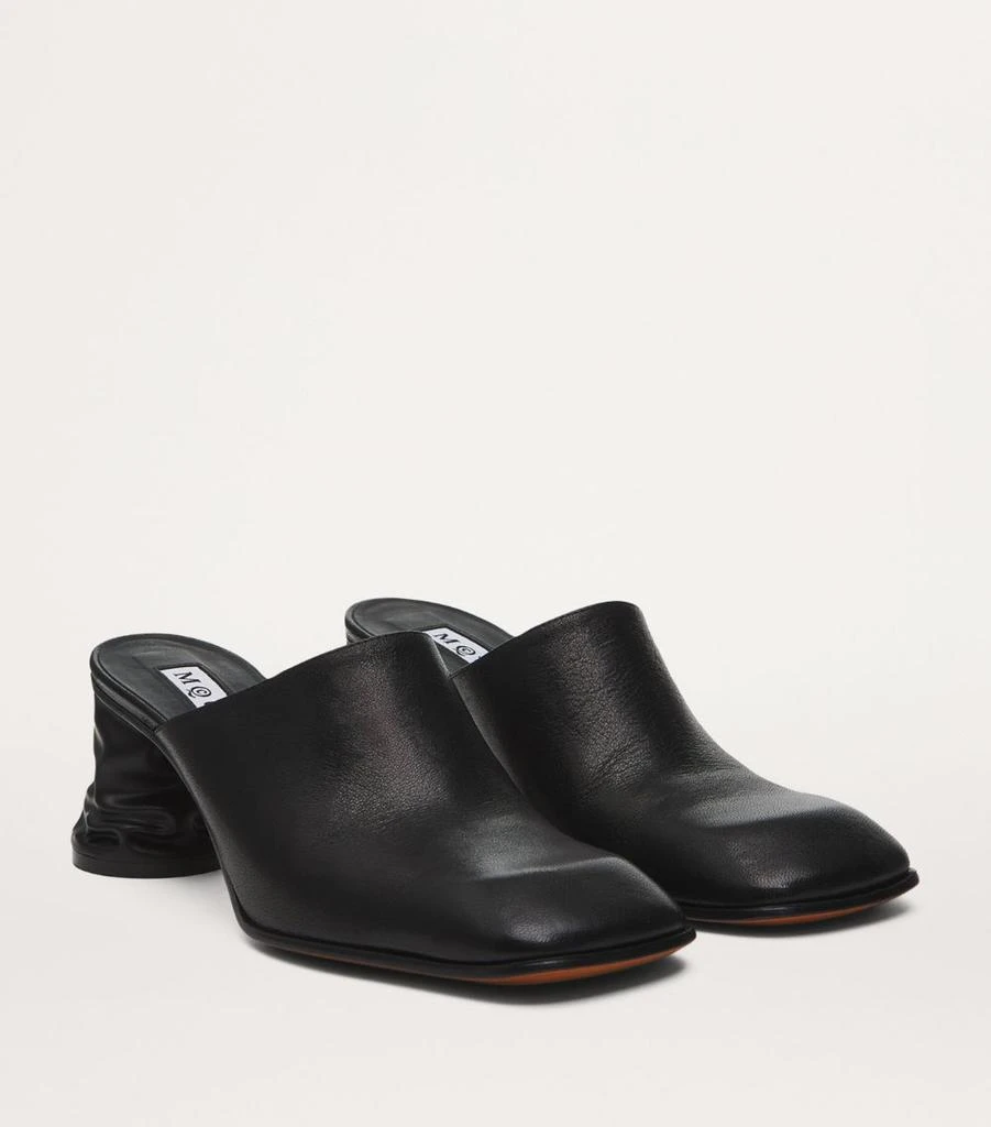 Alexander McQueen Leather Crush Heeled Mules 70 4