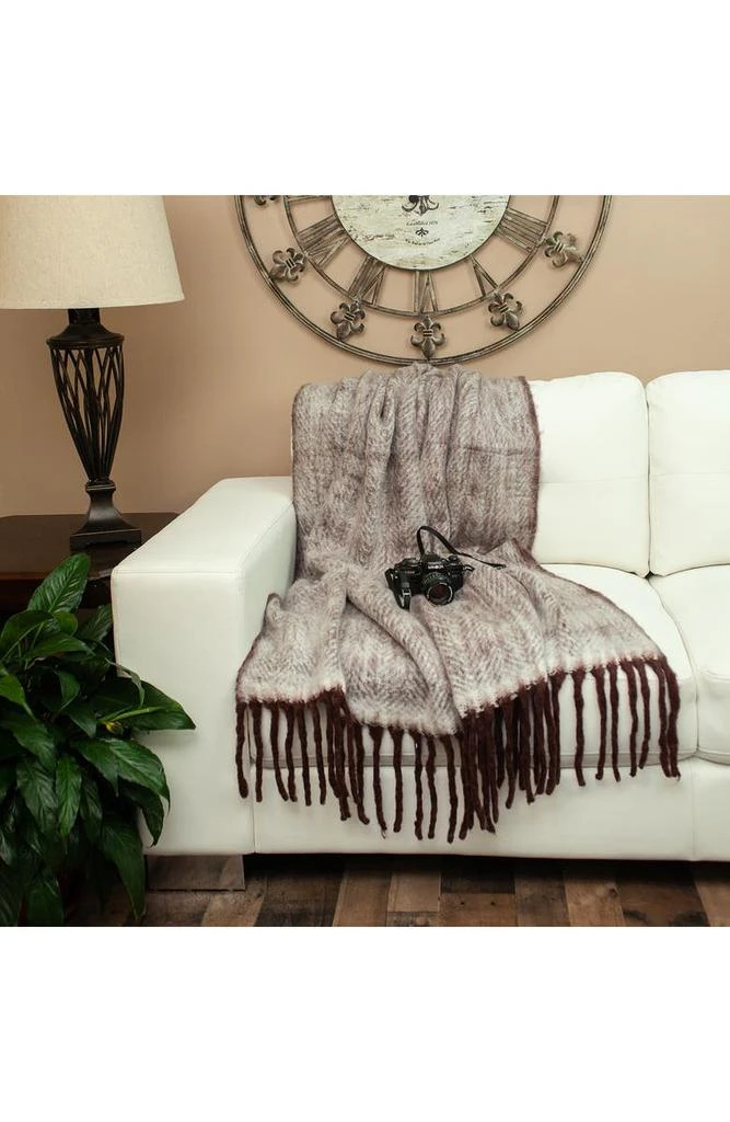 PARKLAND COLLECTION Nagar Transitional Purple 52" x 67" Woven Handloom Throw Blanket 2