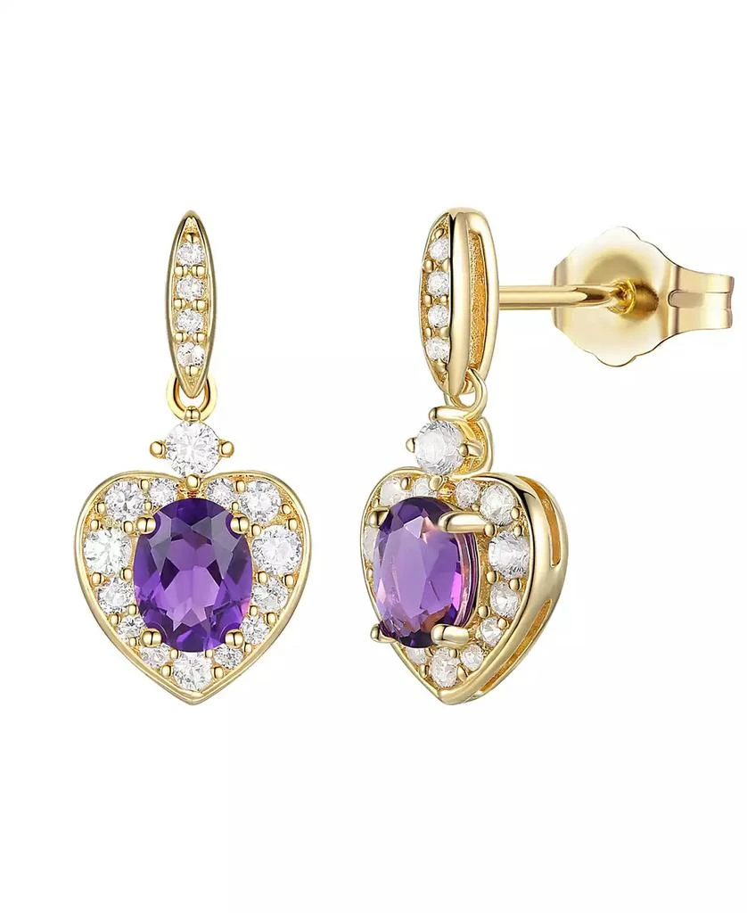 Macy
s 2-Pc. Amethyst (1 ct. t.w.) and Lab-Grown White Sapphire (0.2 ct t.w.) Earrings And Necklace Set in 14k Gold Over Sterling Silver (Also Available in Ruby) 9