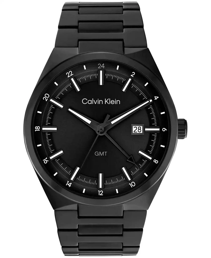 Calvin Klein Men's Distinguish GMT Black Ionic Plated Watch Bracelet, 44mm 1