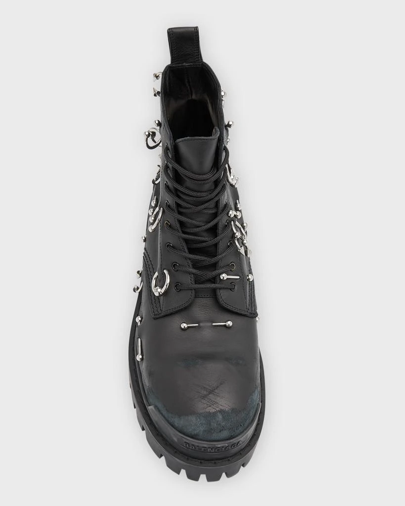 Balenciaga Men's Strike 20mm Boot With Piercings 6