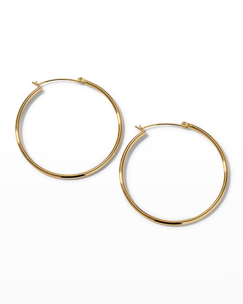 Devon Leigh Gold-Plate Hinge Back Hoop Earrings