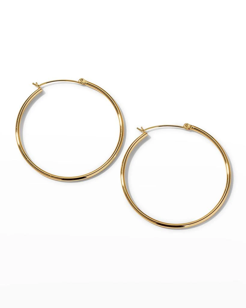 Devon Leigh Gold-Plate Hinge Back Hoop Earrings 1