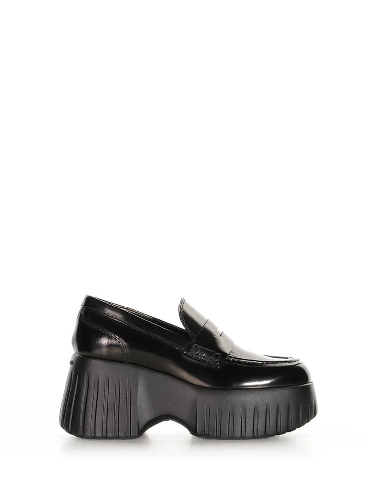 hogan H-stripes Wedge Loafers 1