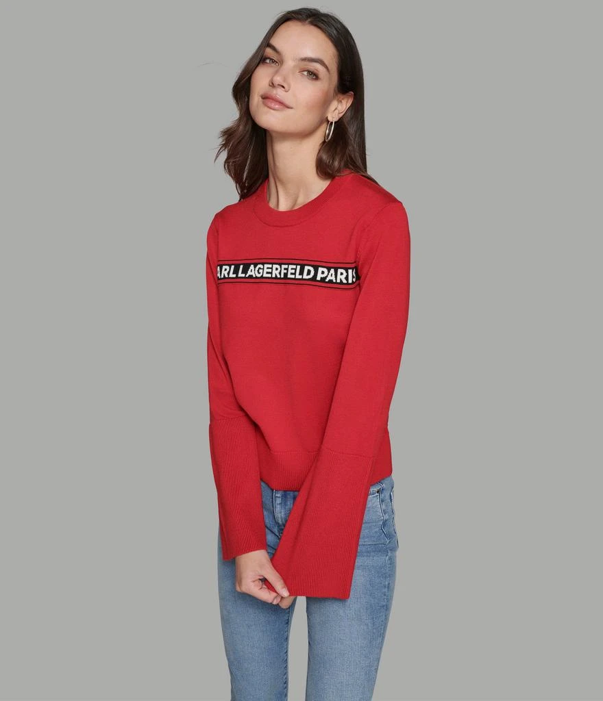 Karl Lagerfeld Paris LOGO SWEATER WITH WIDE SLEEVES 1