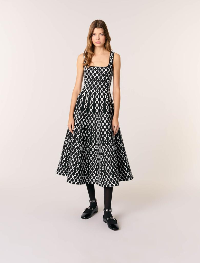 Maje Maje Woman's polyester Jacquard knit midi dress for Fall/Winter