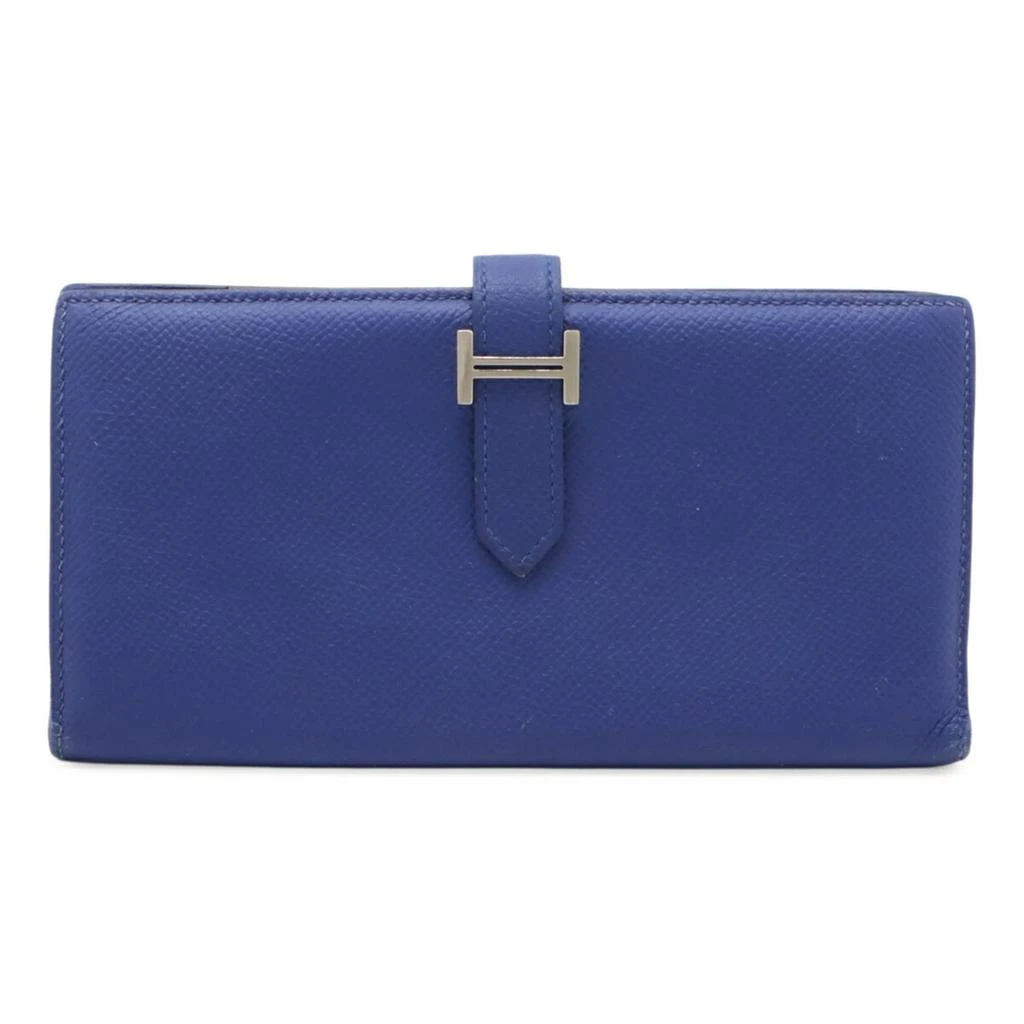 Hermes blue blue Electric Epsom Leather Long Wallet (Bi-Fold) (Pre-Owned) 2