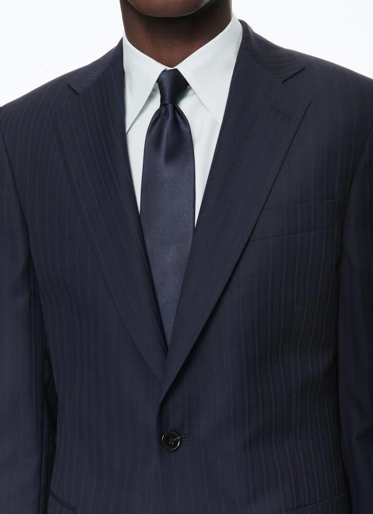预计3周后发货 Fursac Fursac - Costume 2 Pièces Serge Rayures T/T Effet Jacquard - Marine 3