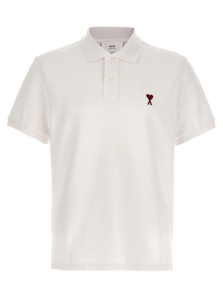 AMI AMI Paris Ami de Coeur Logo Embroidered Polo Shirt