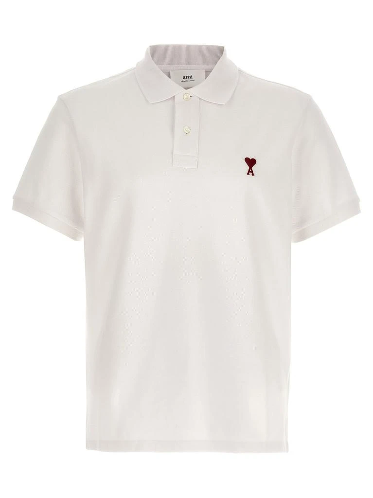 AMI AMI Paris Ami de Coeur Logo Embroidered Polo Shirt 1