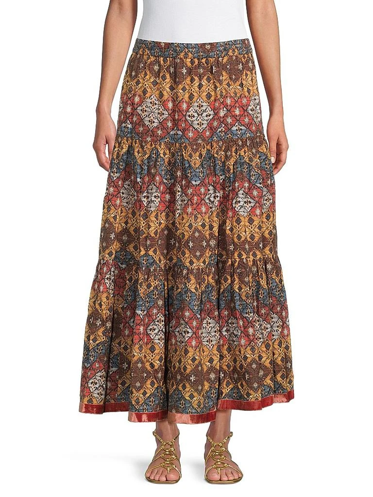 Ro's Garden Frilly Tiered Cotton Skirt 3