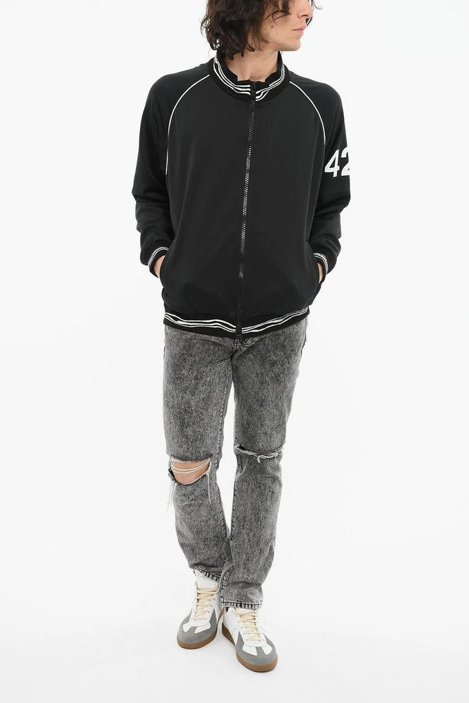 424 Jersey Zip-up Sweatshirt with Logo Print 4