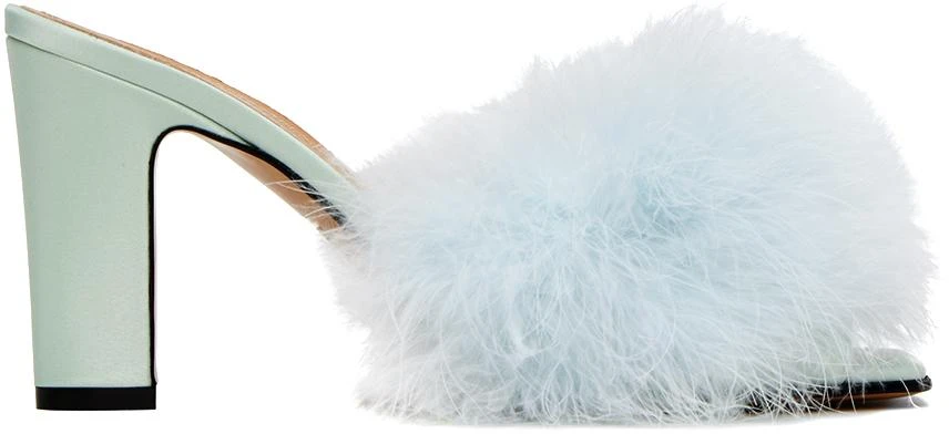 Maison Margiela Blue Feather Mules 1