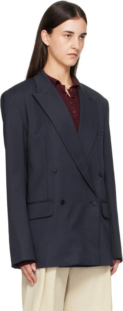 The Frankie Shop Navy Newark Double Breasted Blazer 2