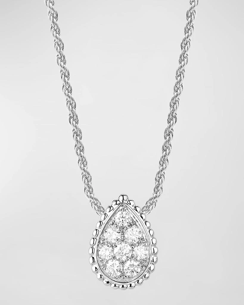 Boucheron Serpent Boheme 18K White Gold Diamond Small Pendant Necklace 1
