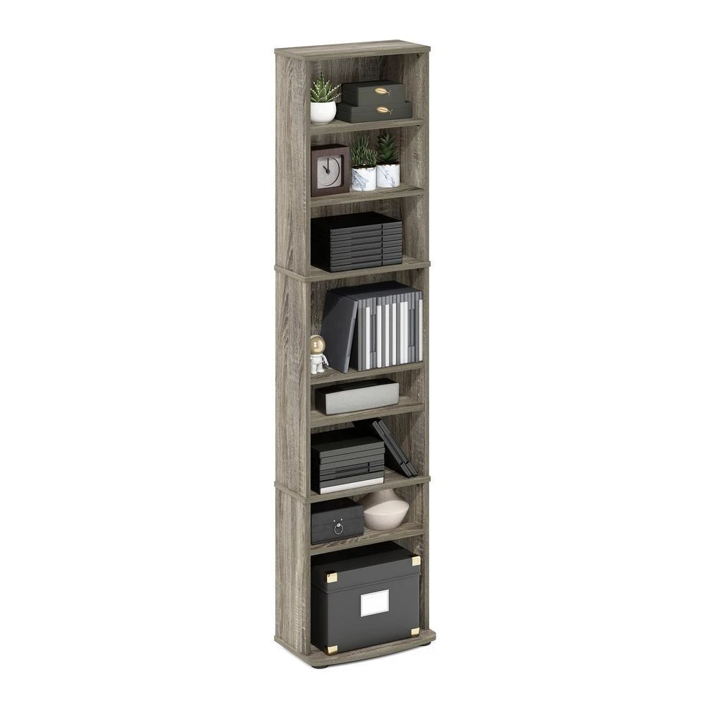 Furinno JAYA Space Saving Multimedia Storage Tower, French Oak 4