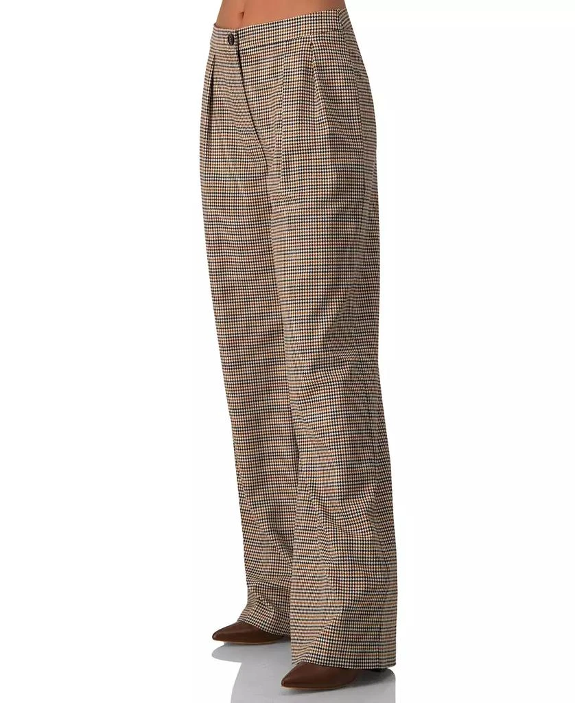 Ivonne Women
s Straight Pleated Patterned Trousers Pants 3