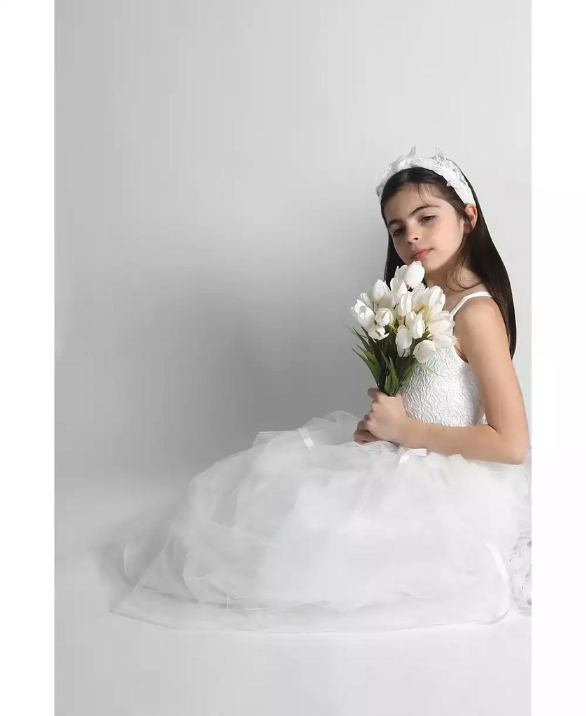 Christian Siriano Little Girls Sleeveless Sparkle Mesh and Tulle Dress