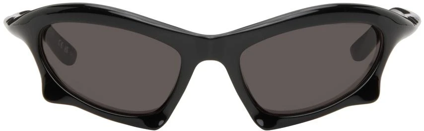 Balenciaga Black Bat Rectangle Sunglasses 1