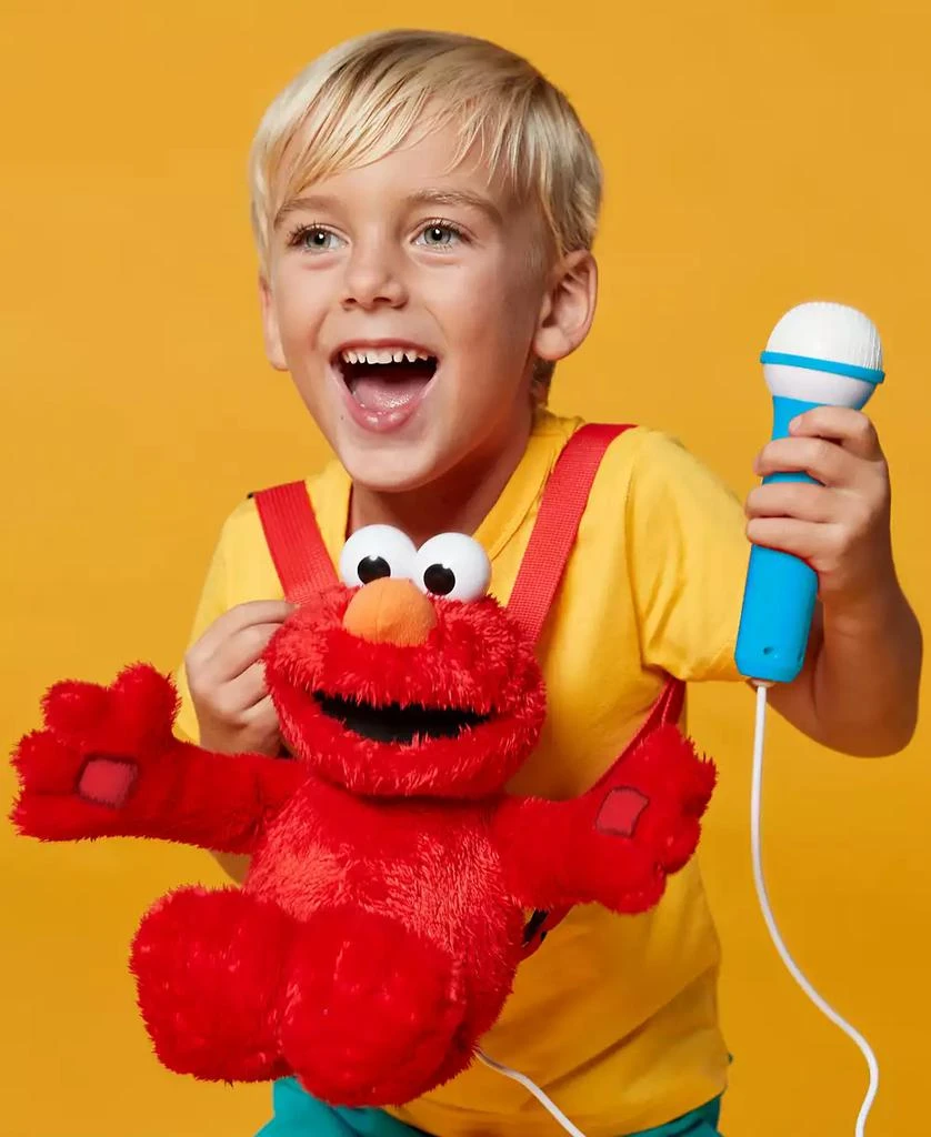 Singing Machine Plush Toy Karaoke Backpack with Microphone, Speaker, Songs Sound Effects, Sesame Street Elmo 5