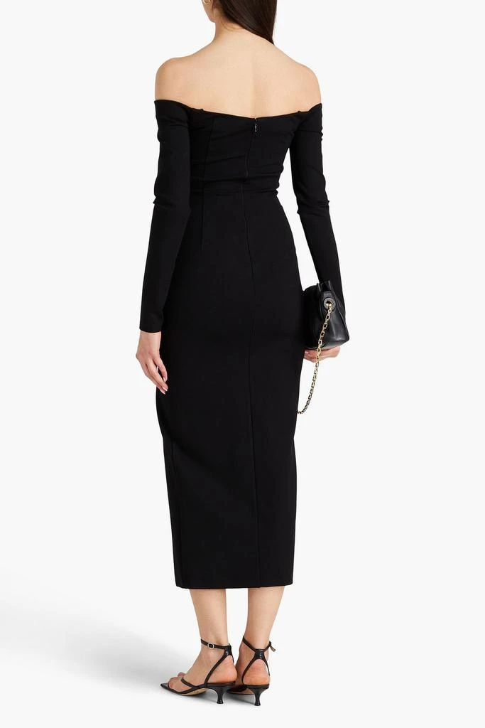 NICHOLAS Off-the-shoulder ponte midi dress 3