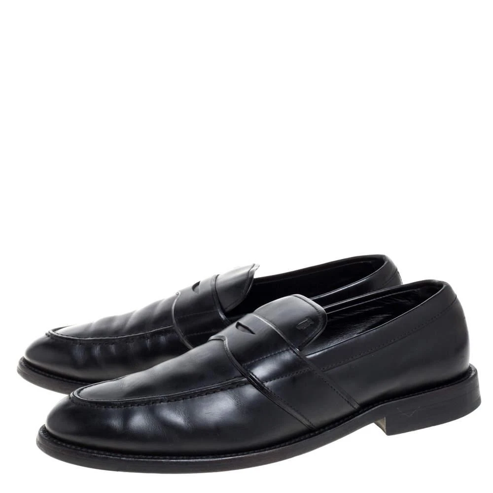 Tod's Tod's Black Leather Penny Slip On Loafers Size 40 4